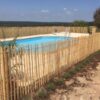 ganivelles châtaignier H 120 cm écartement 4-5 cm piscine